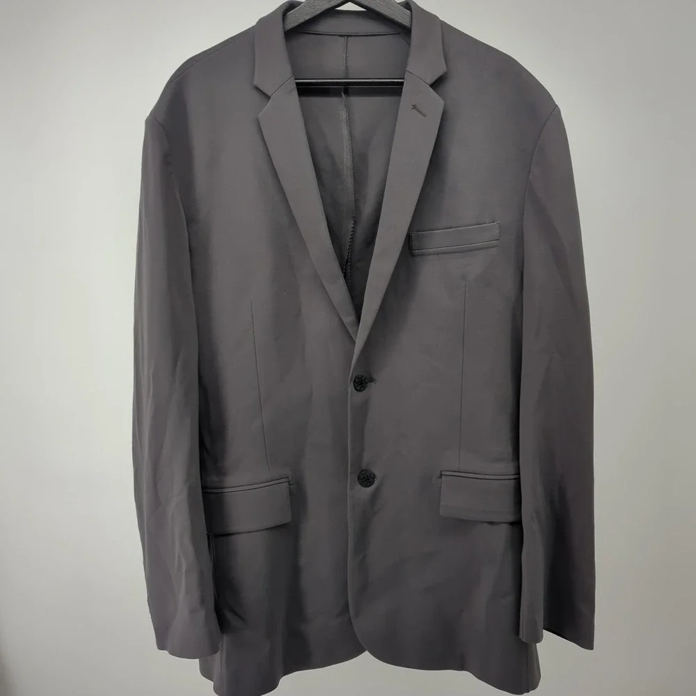 xSuit Blazer‎ Mens Size 50R Gray Sports Coat xJacket Two Button Stretch